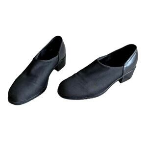 Munro American Womens Leather Pump Size 6.5M Blue Slip On Block Heels